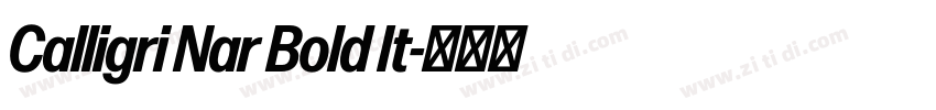Calligri Nar Bold It字体转换